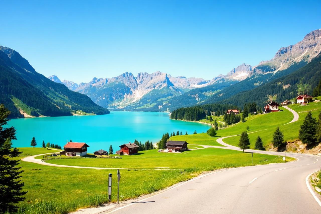 Deutsche Alpenstrasse West, Bavarian Alps, Germany