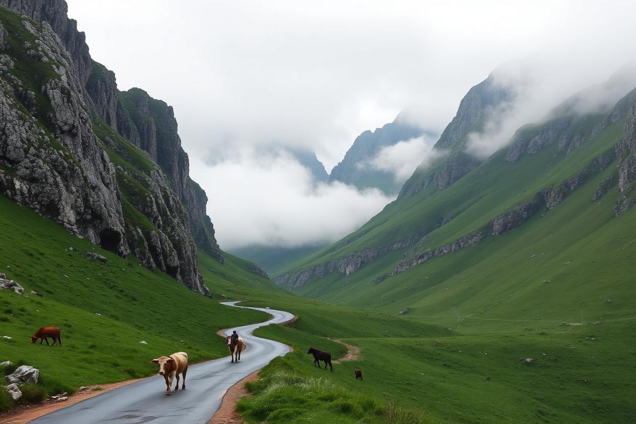 Lagos de Covadonga Road, Asturias, Spain