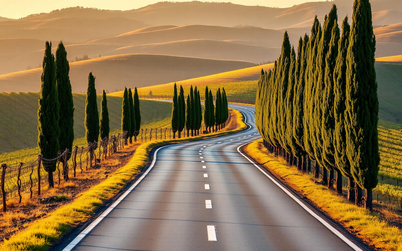 Chianti Ridge Road, a driving route through Tuscany, Italy