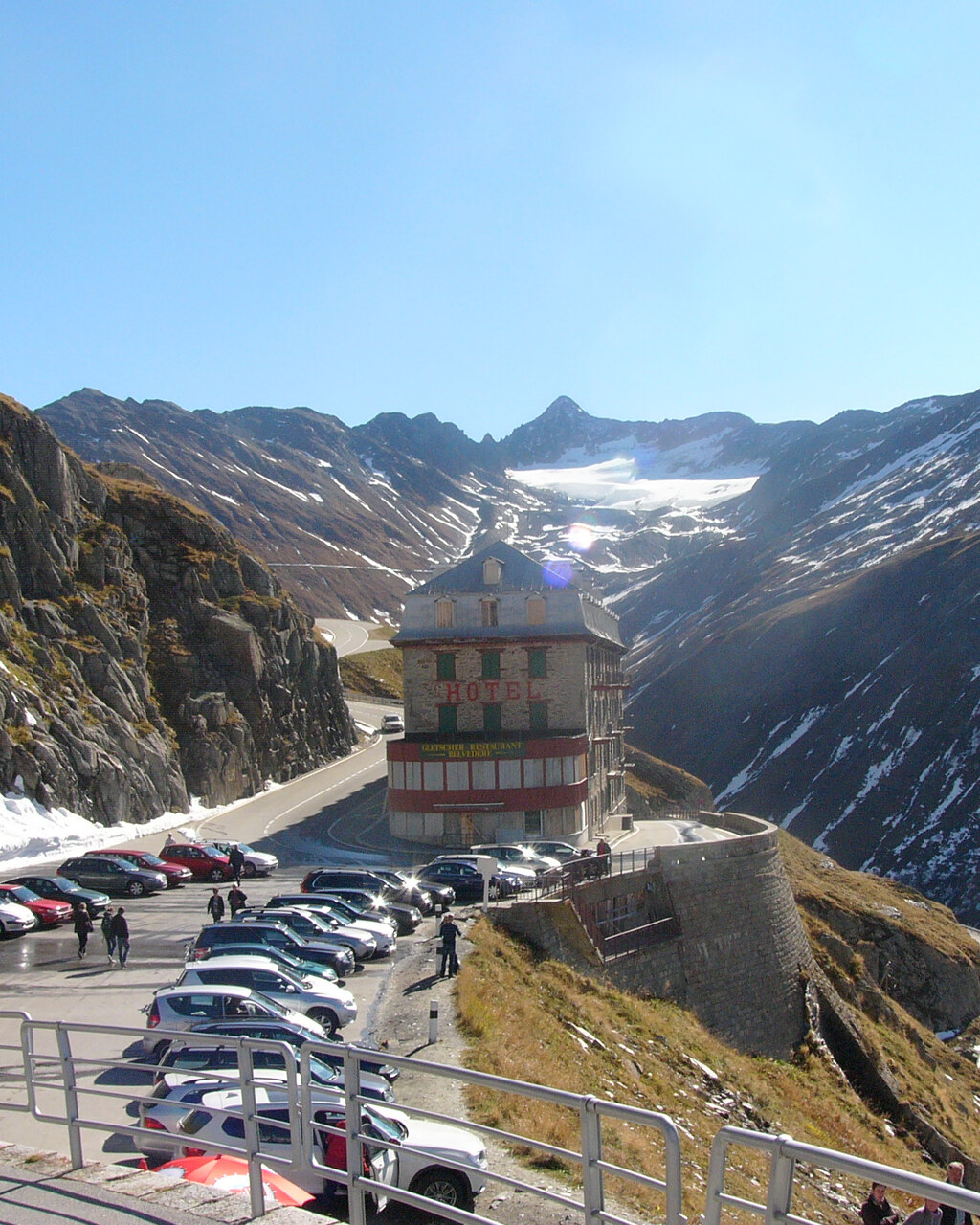 Furka Pass in Swiss Alps, Switzerland