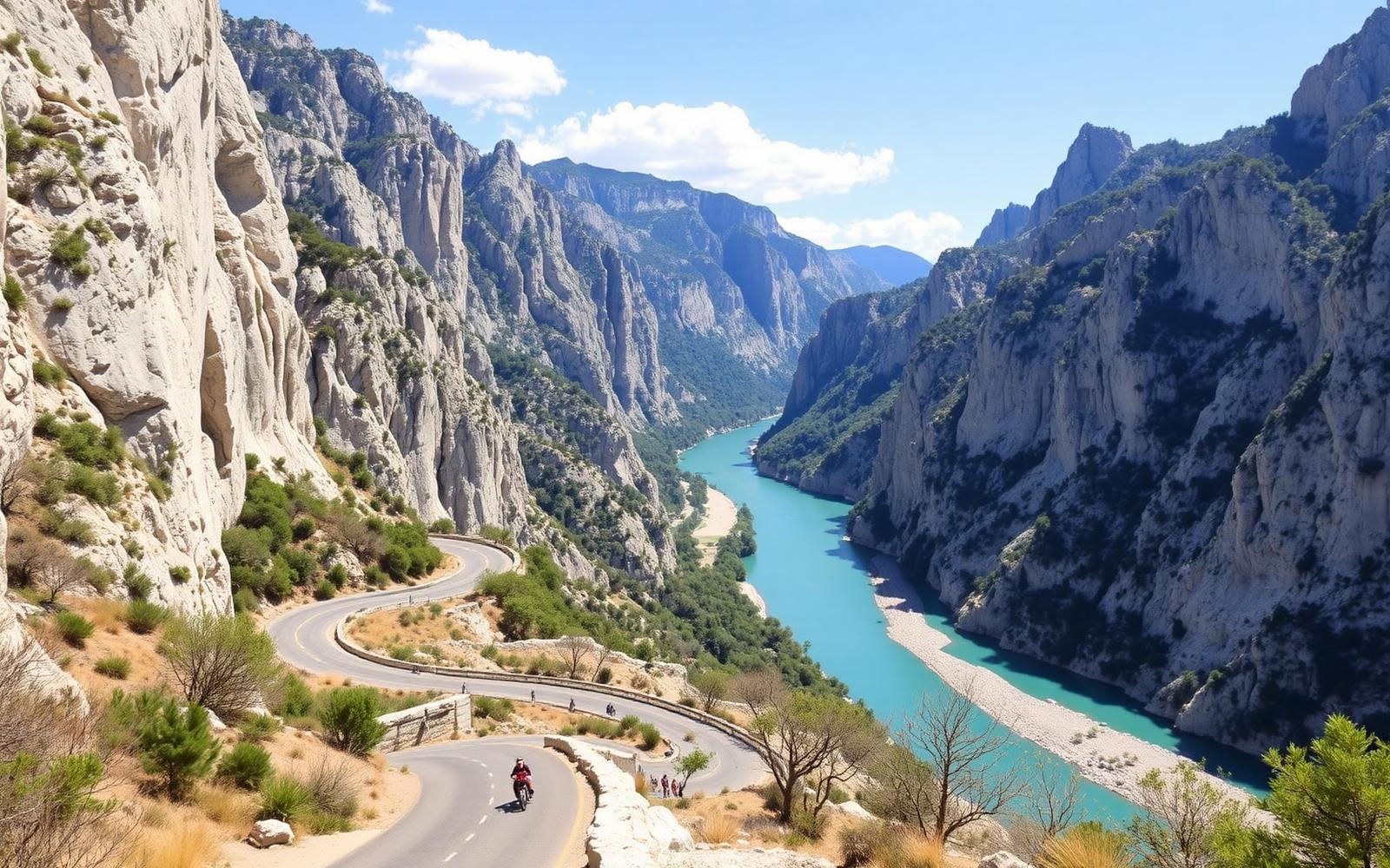 Gorges du Verdon Rim, a driving route through Provence, France