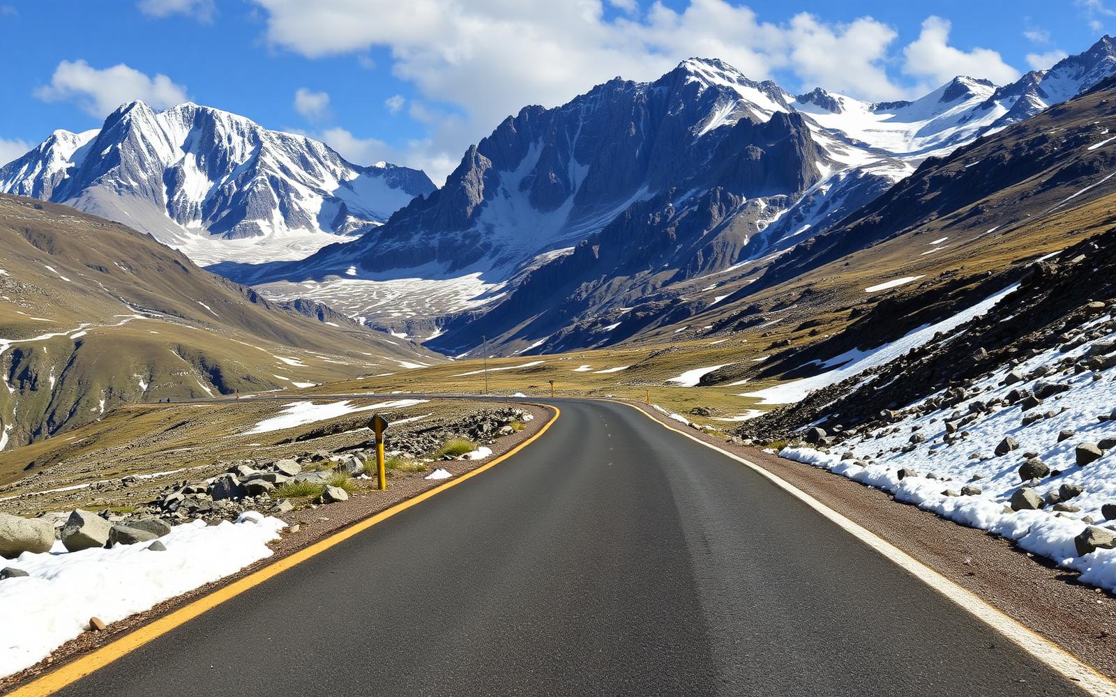 Route des Grandes Alpes in French Alps, France
