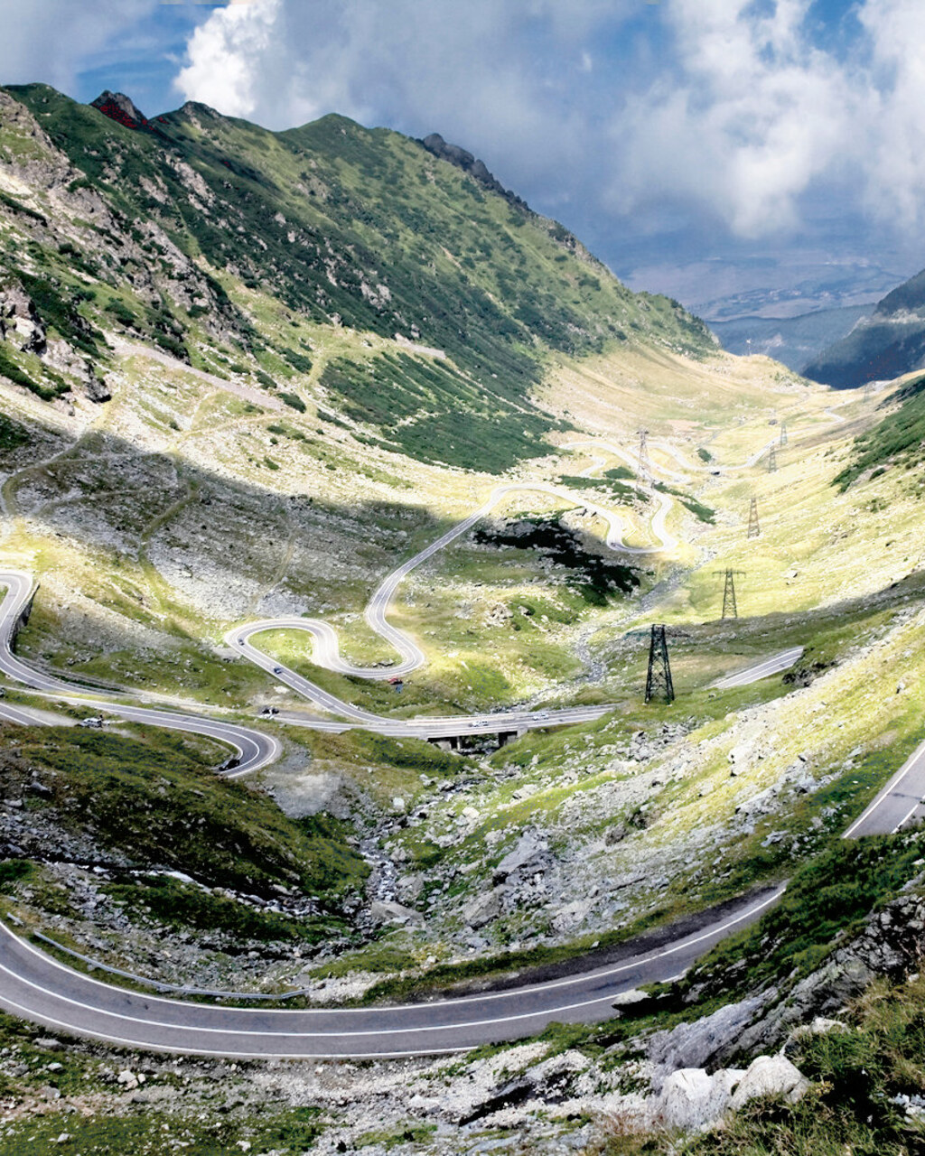 Transfăgărășan, a driving route through Carpathians, Romania
